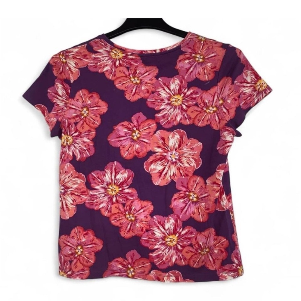 *30off3*‎ Croft & Barrow Vivid Floral Short Sleeve Tee​ - Picture 3 of 5